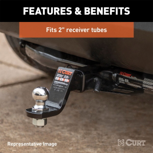 CURT - CURT 45042 Loaded Ball Mount with 2-5/16" Ball (2" Shank, 7,500 lbs., 4" Drop) - Image 3