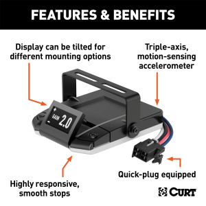 CURT - CURT | Assure Proportional Trailer Brake Controller w/Dynamic Screen | 51160 - Image 3