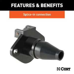 CURT - CURT | 6-Way Round Connector Socket; Vehicle Side | 58130 - Image 4