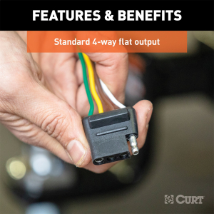 CURT - 4-Way Flat Connector Socket with 60" Wires (Vehicle Side) - Image 3