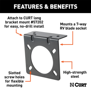 CURT - Connector Mounting Bracket for 7-Way USCAR Socket - Image 2