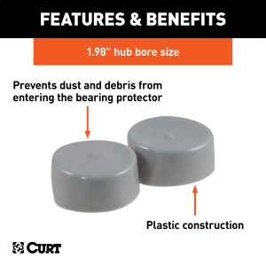 CURT - CURT | 1.98" Bearing Protector Dust Covers; 2-Pack | 23198 - Image 2