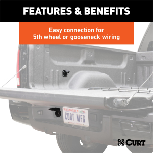 CURT - 7' Custom Wiring Extension Harness (Adds 7-Way RV Blade to Truck Bed) - Image 5