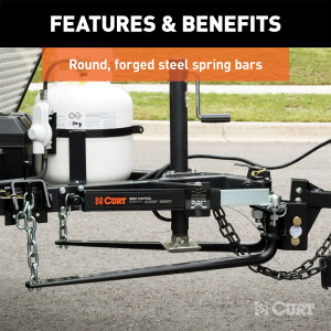 CURT - CURT 17062 Round Bar Weight Distribution Hitch with Integrated Lubrication and Sway Control, Up to 10K, 2-In Shank, 2-5/16-Inch Ball - Image 7