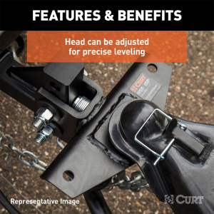 CURT - CURT 17062 Round Bar Weight Distribution Hitch with Integrated Lubrication and Sway Control, Up to 10K, 2-In Shank, 2-5/16-Inch Ball - Image 8