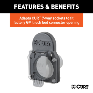 CURT - Chevrolet and GMC Truck Bed 7-Way Opening Cover Plate - Image 3
