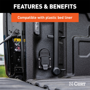 CURT - Chevrolet and GMC Truck Bed 7-Way Opening Cover Plate - Image 5