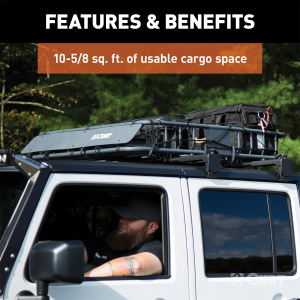 CURT - 42" x 37" Black Steel Roof Rack Cargo Carrier - Image 7