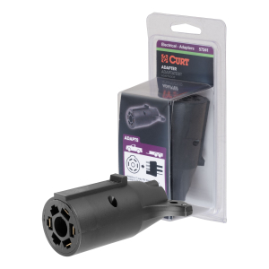 CURT 57241 7-Way RV Blade Vehicle-Side to 4-Way Flat Trailer Wiring Adapter