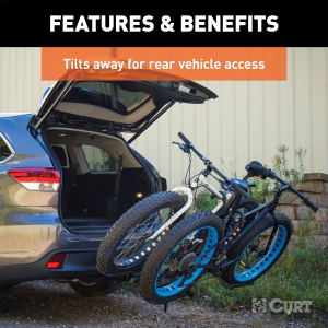 CURT - CURT 18085 Secure Locking Tray-Style Trailer Hitch Bike Rack Mount, 2 Bikes, Fits 1-1/4, 2-Inch Receiver - Image 10