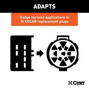 CURT - 8-Prong Factory Harness Adapter (Rectangular 8-Prong to USCAR Socket) - Image 3