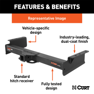 CURT - CURT | Xtra Duty Class 5 Trailer Hitch; 2" Receiver; Select Ford F250, F350, F450 | 15410 - Image 2