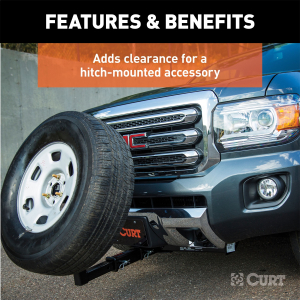 CURT - 8" Receiver Tube Extender (2" Solid Shank, 3,500 lbs.) - Image 4