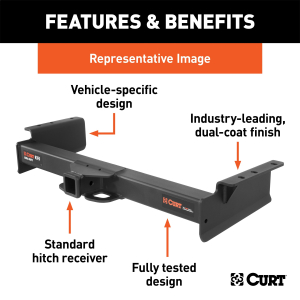 CURT - CURT | Xtra Duty Class 5 Trailer Hitch; 2" Receiver; Select Ford F-350 Super Duty | 15402 - Image 2