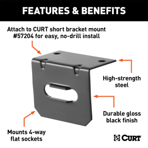 CURT - Connector Mounting Bracket for 4-Way Flat - Image 2