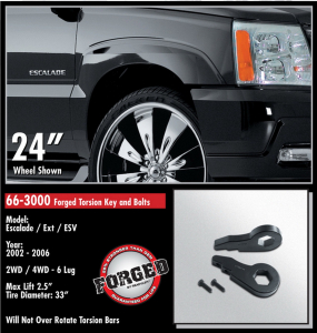 ReadyLift - ReadyLIFT | 2000-2006 Chevrolet/GMC 1500/TAHOE/SUBURBAN/YUKON XL/ESCLADE 2.5'' Front Leveling Kit (Forged Torsion Key) | 66-3000 - Image 4