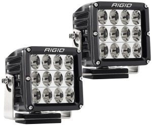 RIGID Industries | D-XL PRO LED Light; Driving Optic, Surface Mount, Black Housing, Pair | 322613