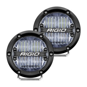 RIGID Industries | 360-Series 4" Round SAE J583 Compliant Street Legal LED Fog Light; White, Pair | 36110