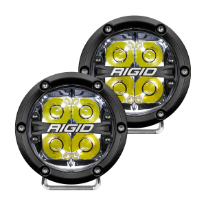 Rigid Industries - RIGID Industries | 360-Series 4" Round LED Off-Road Light; Spot Beam Pattern for High Speeds, White Backlight, Pair | 36113 - Image 1