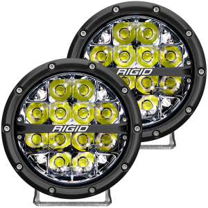 Rigid Industries - RIGID Industries | 360-Series 6" Round LED Off-Road Light; Spot Beam Pattern for High Speeds, White Backlight, Pair | 36200 - Image 1
