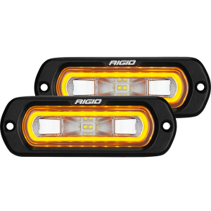 Rigid Industries - RIGID Industries | SR-L Series Off-Road Spreader Pod; 3 Wire, Flush Mount, Amber Halo, Pair | 53223 - Image 1