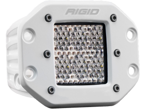 Rigid Industries - RIGID Industries | D-Series PRO Light; Flood Diffused, Flush Mount, White Housing, Single | 611513 - Image 1