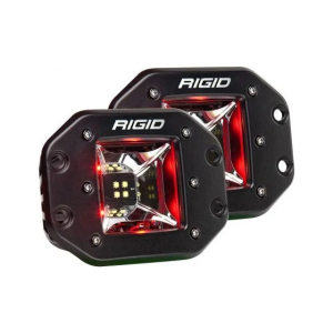 RIGID Industries | Radiance Scene Light W/Red Backlight; Flush Mount, Black Housing, Pair | 68212