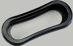 Maxxima | Oval Black Vinyl Grommet | M50600-B