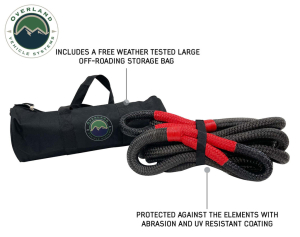 Overland Vehicle Systems - Overland Vehicle Systems | Brute Kinetic Recovery Strap 1" x 30" With Storage Bag  | 19009916 - Image 5
