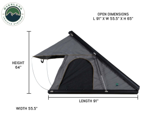 Overland Vehicle Systems - Overland Vehicle Systems | Mamba 3 Clamshell Aluminum Roof Top Tent | 18099901 - Image 16