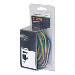 CURT - 5-Way Flat Connector Socket with 60" Wires (Vehicle Side, Packaged) - Image 2