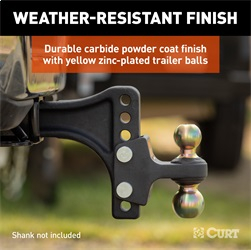 CURT - CURT 45934 HD Dual Ball Attachment for Weight Distribution Shank - Image 3