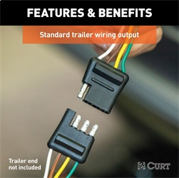 CURT - CURT | Vehicle-Side Custom 4-Pin Trailer Wiring Harness | 56480 - Image 1