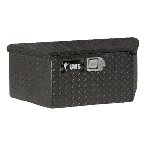 UWS - UWS | Trailer Tool Box (34" Low Profile Tool Box; Powder-Coated Aluminum) | TBV-34-LP-BLK - Image 1