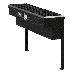 UWS - UWS | Truck Side Tool Box (48" Single-Lid Side Mount Tool Box; Powder-Coated Aluminum) | TBSM-48-BLK - Image 1